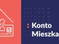 Grafika z ikoną domu i karty, tekst "Konto Mieszkaniowe". Czy zniesienie limitu wieku na Koncie Mieszkaniowym pomoże osobom 45 plus?