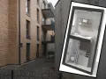 Czy mikroapartamenty poniżej 25 metrów zostaną całkowicie zakazane w 2026 roku? Widać wizualizację małego mieszkania z łóżkiem nad łazienką.