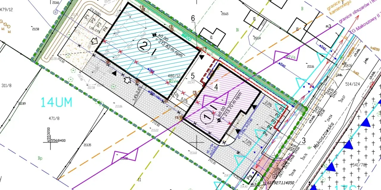 Plan ogólny: czy Twoja gmina zdąży uchwalić plan ogólny do 30 czerwca 2026 roku? Na mapie zaznaczono działki i budynki.