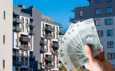Dłoń trzyma banknoty 100 zł na tle nowoczesnych bloków mieszkalnych. Czy to wyjaśnia, dlaczego ceny najmu w Warszawie i Krakowie przestały rosnąć w pierwszym kwartale 2026?