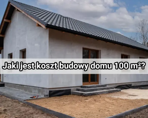 Czy nowe wymogi techniczne WT2026 podniosą koszty budowy o kolejne 1000 zł za metr? Dom w trakcie budowy, szary tynk, ciemny dach, plac budowy.