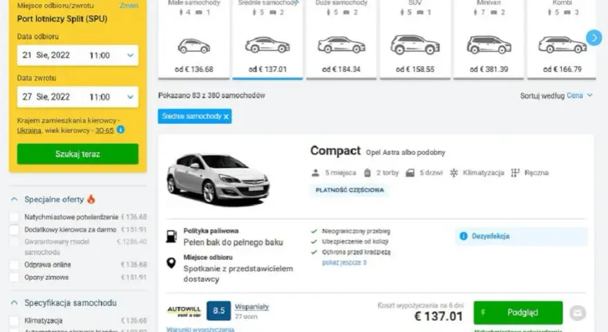 Ile kosztuje wynajem samochodu? Sprawdź ceny i ukryte koszty
