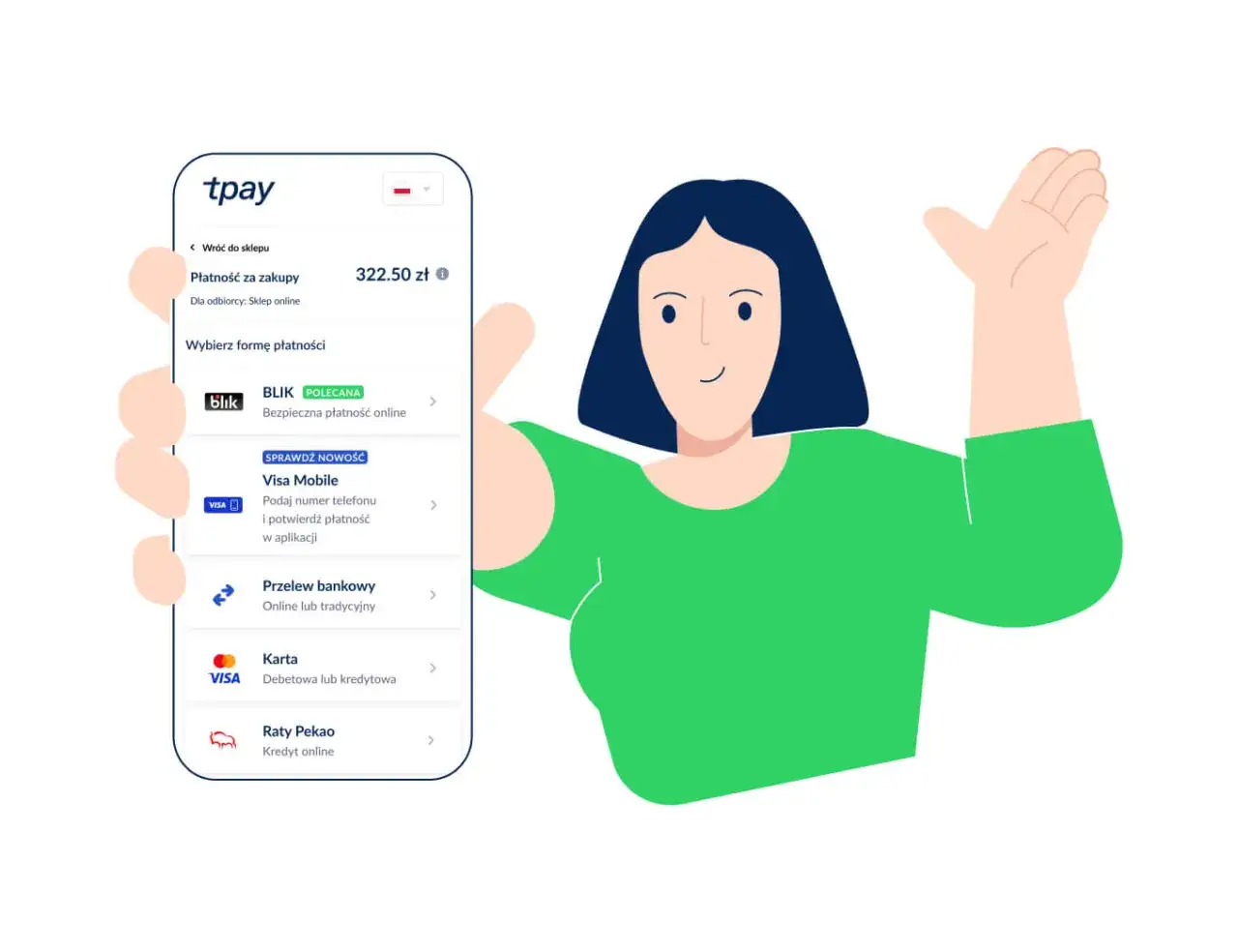 Chcesz wiedzieć, jak opłacić czynsz za lokal bez gotówki? Aplikacja tpay oferuje płatność BLIK, Visa Mobile, przelewem bankowym i kartą.